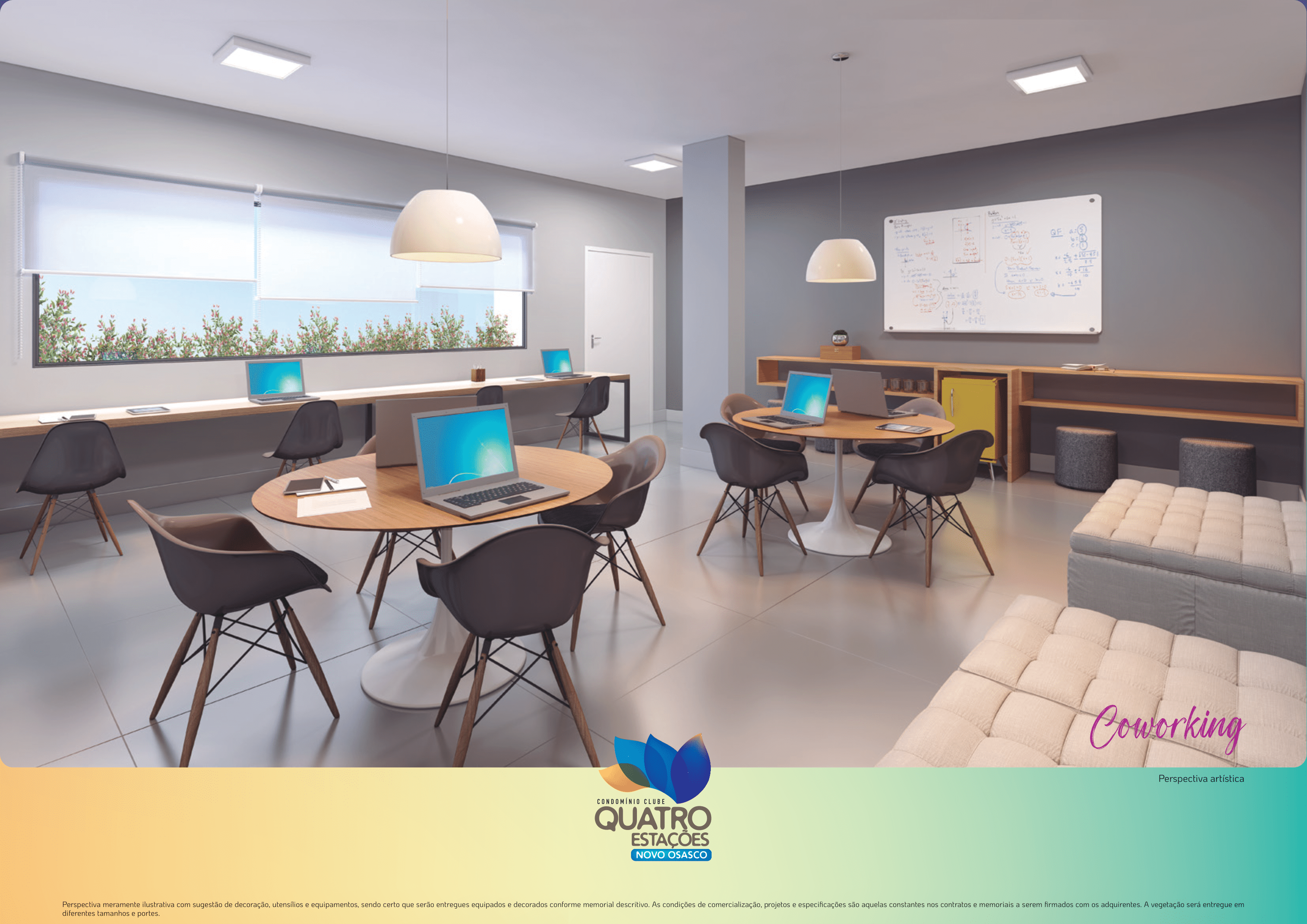 Sala lounge aconchegante para convivência